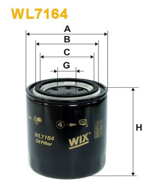 WIX FILTERS Eļļas filtrs WL7164